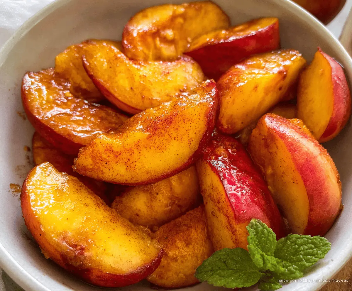 Easy Air Fryer Peaches Recipe