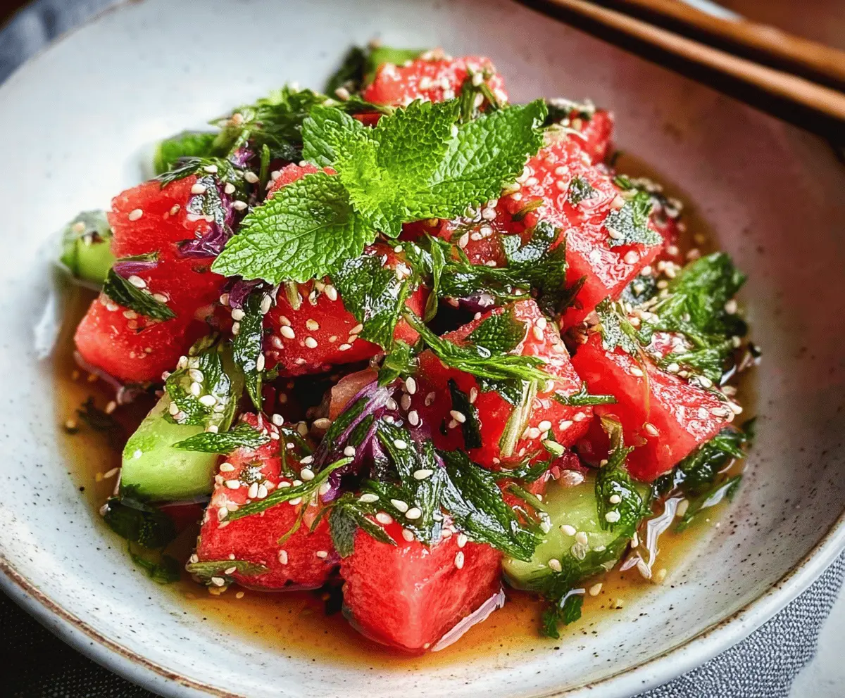 Refreshing Watermelon Shiso Salad Recipe