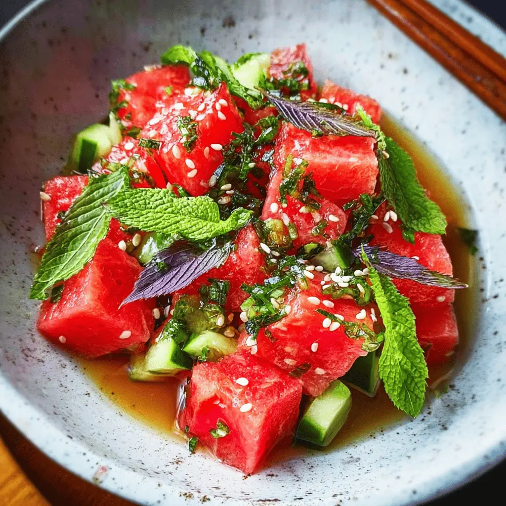 Refreshing Watermelon Shiso Salad Recipe