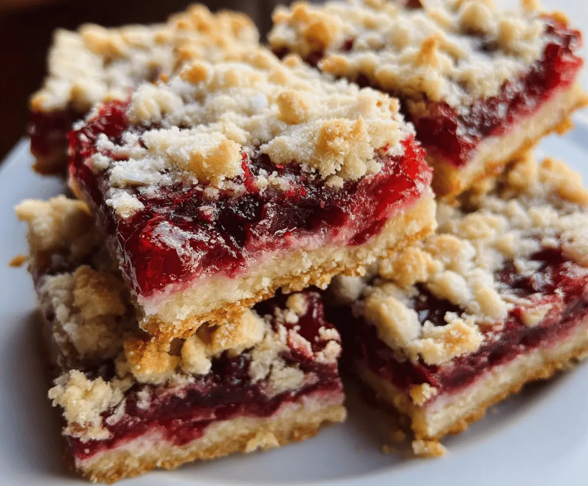 Easy Almond Cherry Streusel Bars Recipe