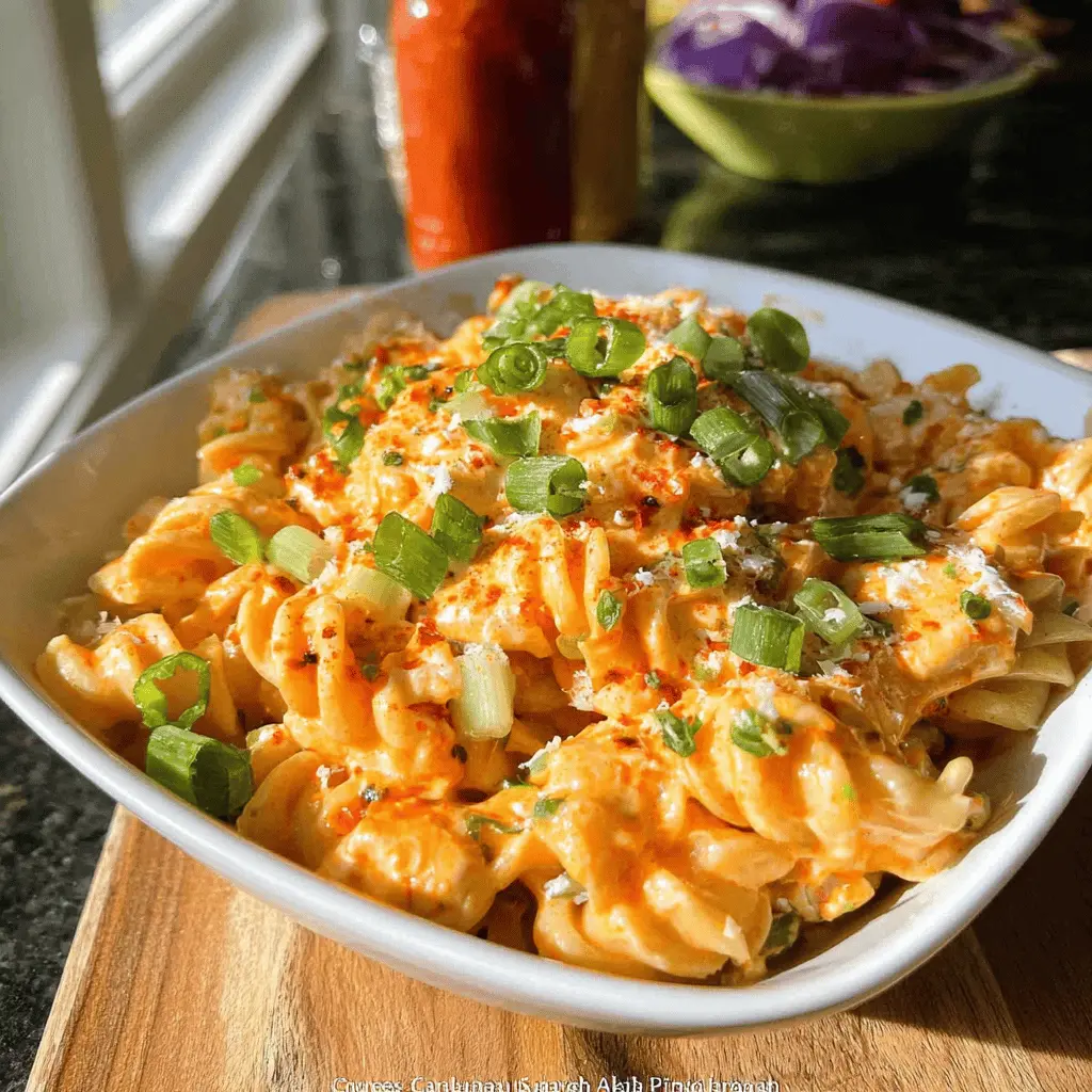 Easy Buffalo Chicken Pasta Salad Recipe