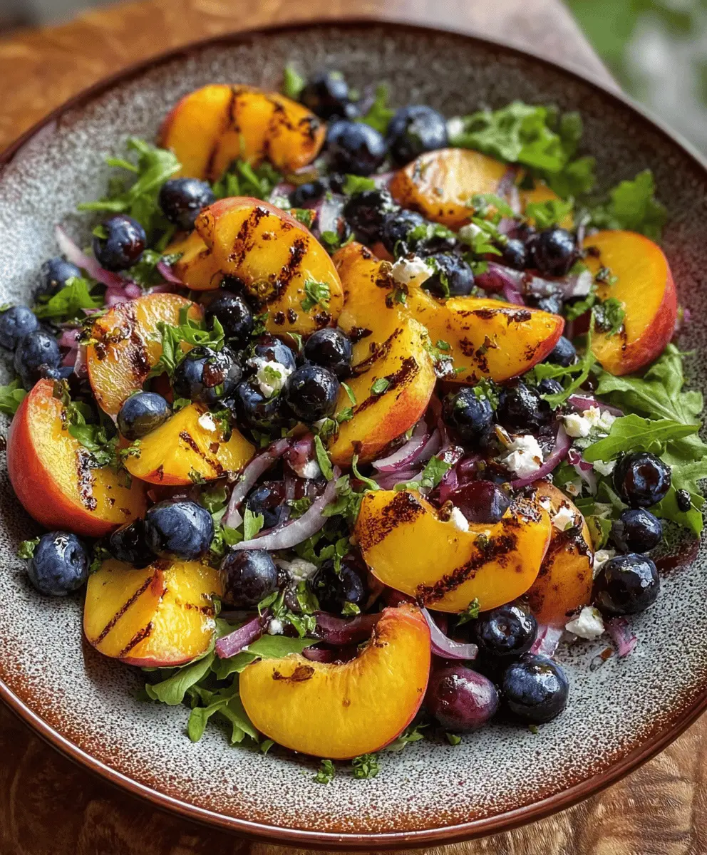 Easy Grilled Peach and Blueberry Salad Recipe