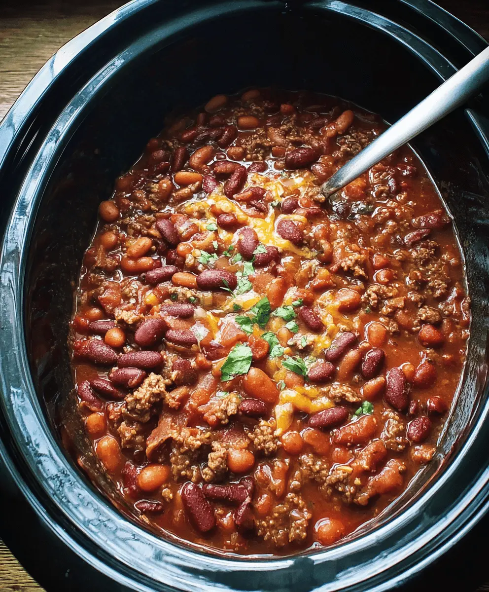Easy Crockpot Cowboy Beans Recipe