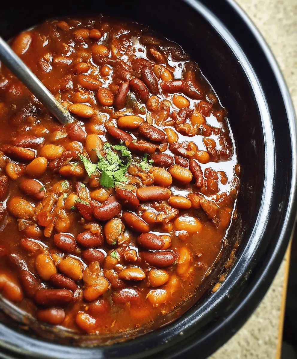 Easy Crockpot Cowboy Beans Recipe
