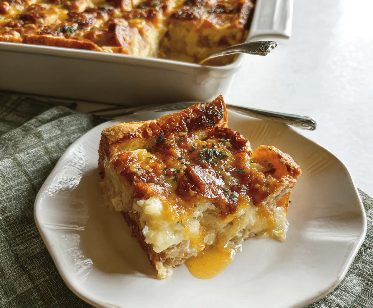 Easy Overnight Monte Cristo Breakfast Casserole