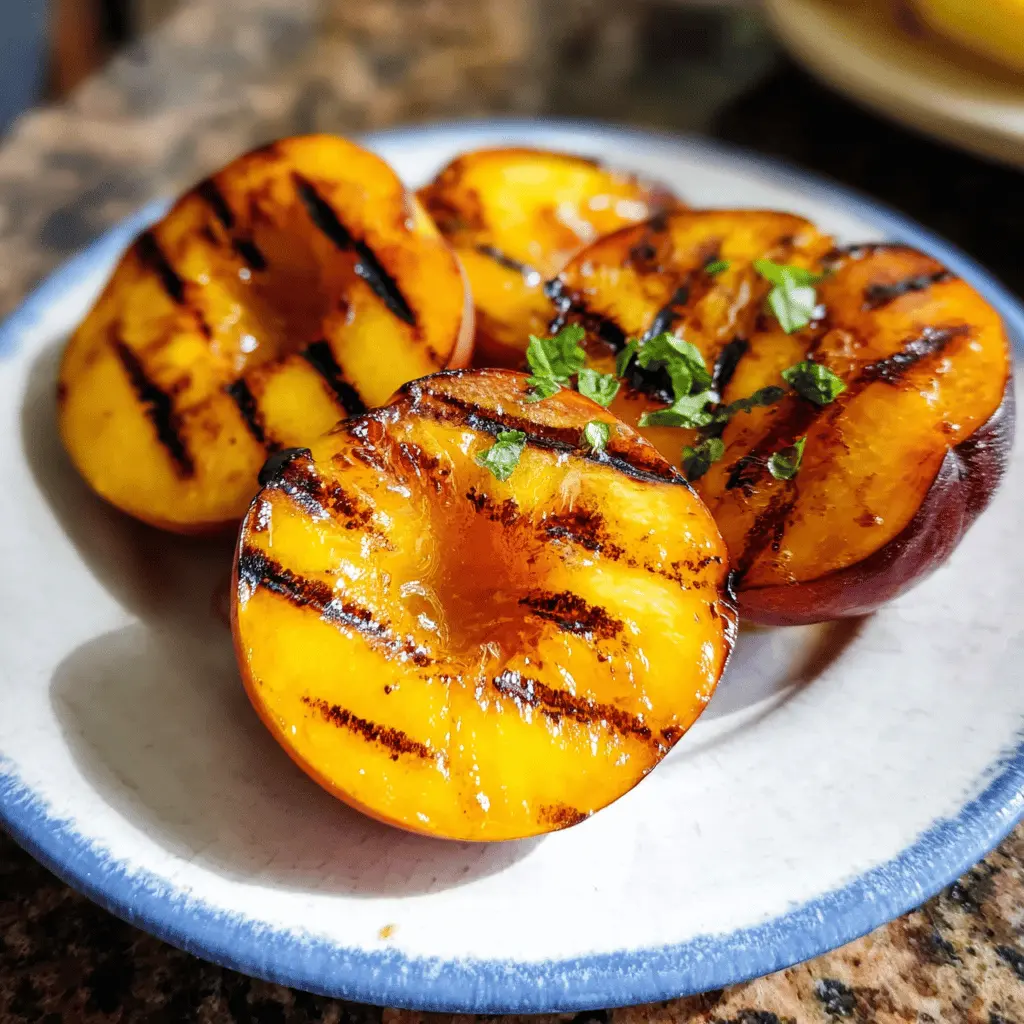 Easy Grilled Peaches With Honey Drizzle