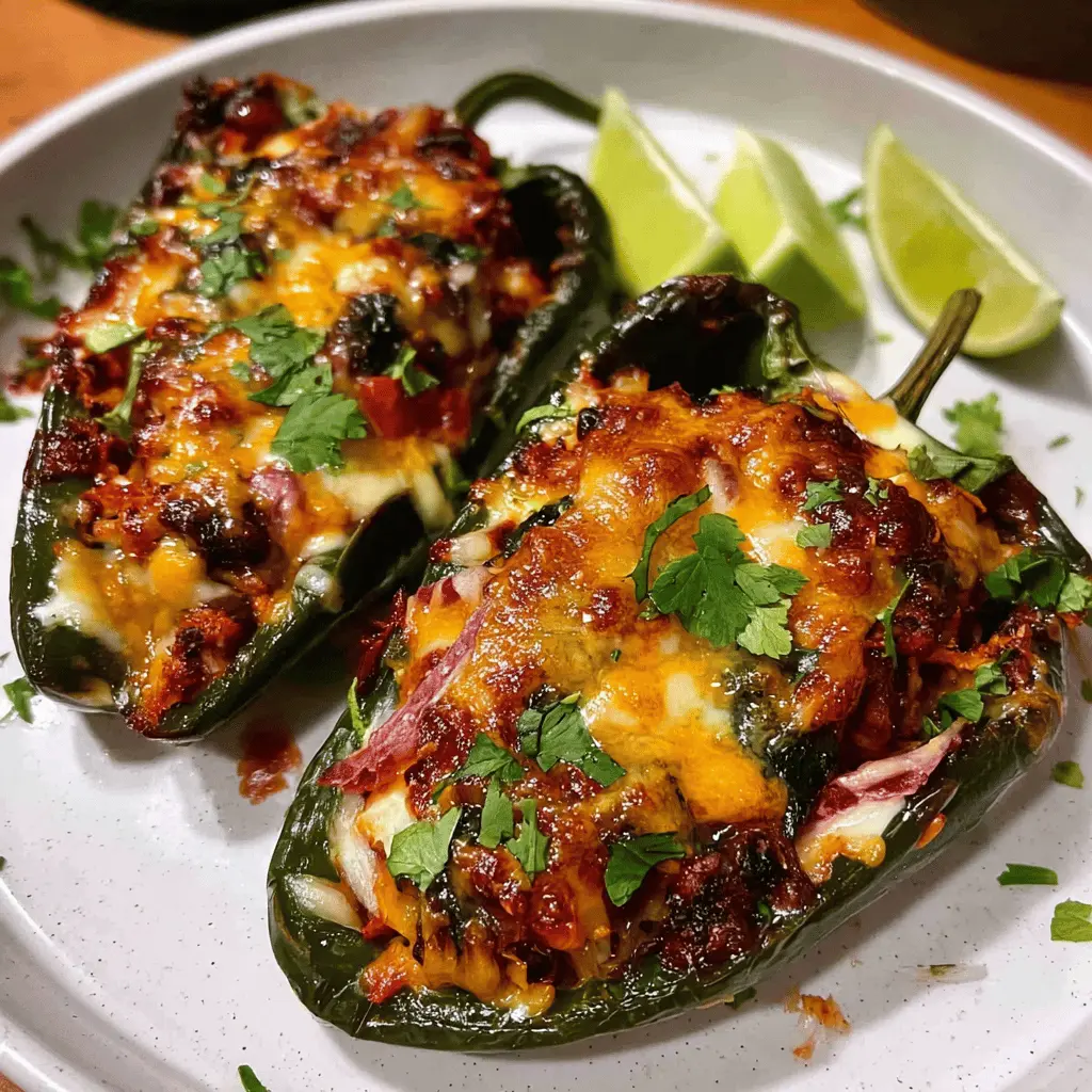 Easy Mexican Stuffed Poblano Peppers Recipe