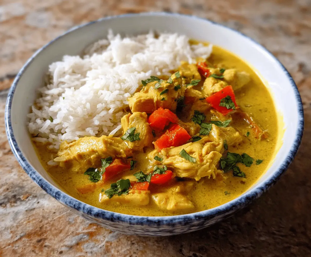 Easy Crockpot Coconut Curry Chicken Recipe