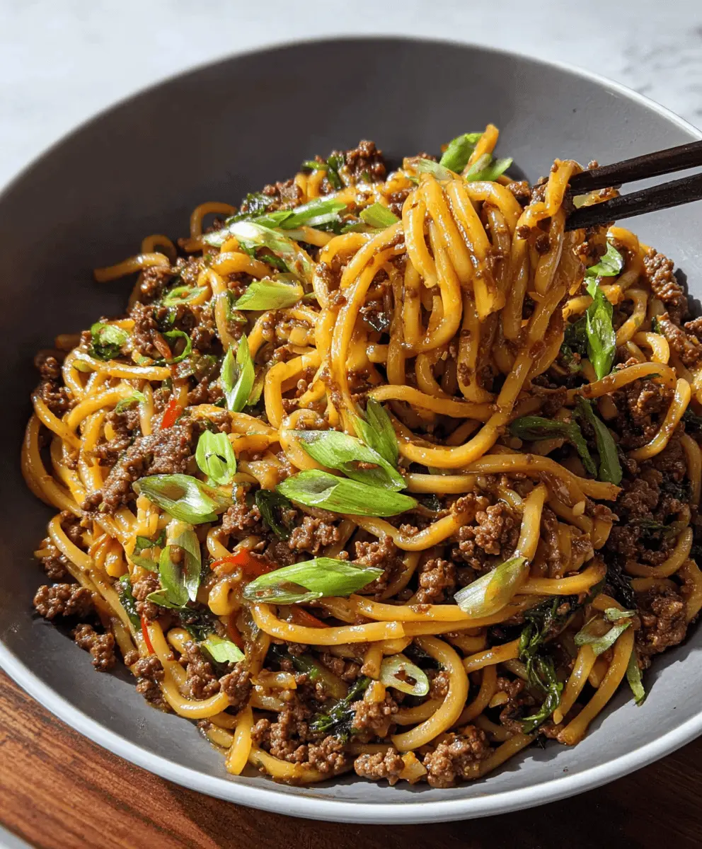 Quick and Easy Mongolian Beef Noodles Recipe