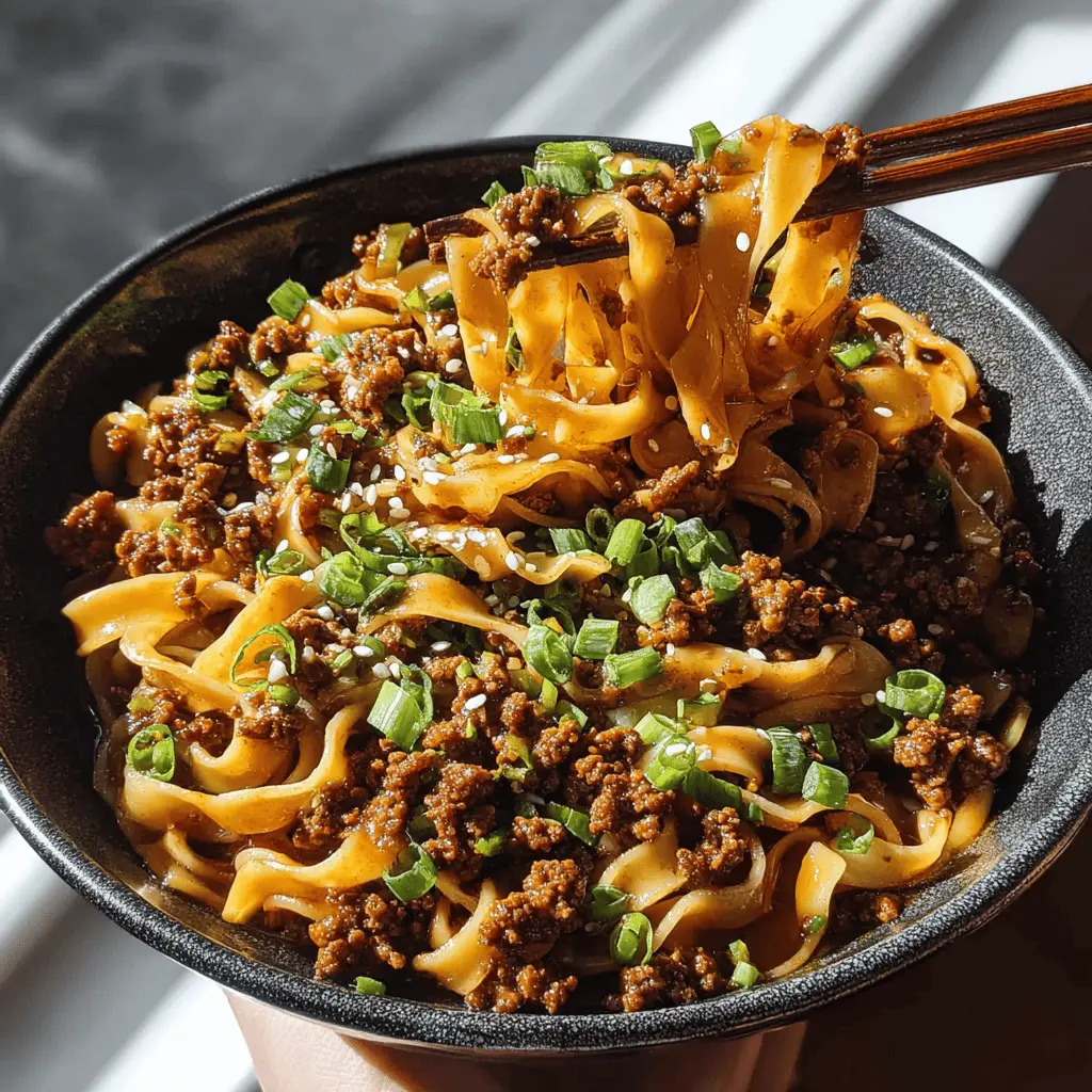 Quick and Easy Mongolian Beef Noodles Recipe