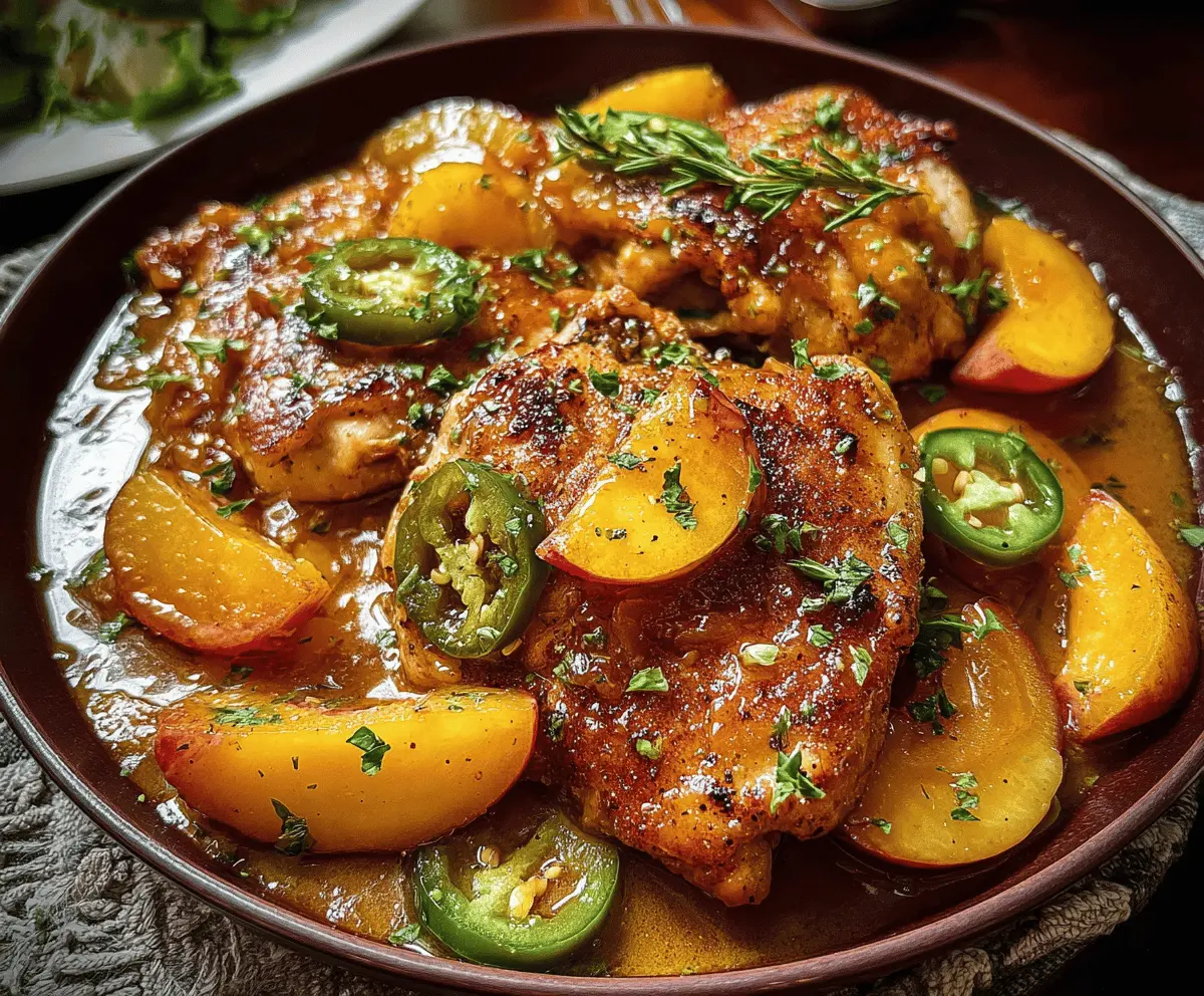 Easy Jalapeno Peach Chicken Recipe
