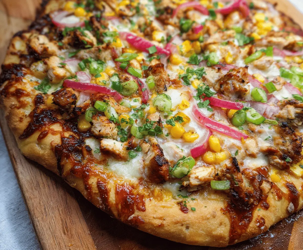 Easy Grilled BBQ Chicken Pizza for Summer