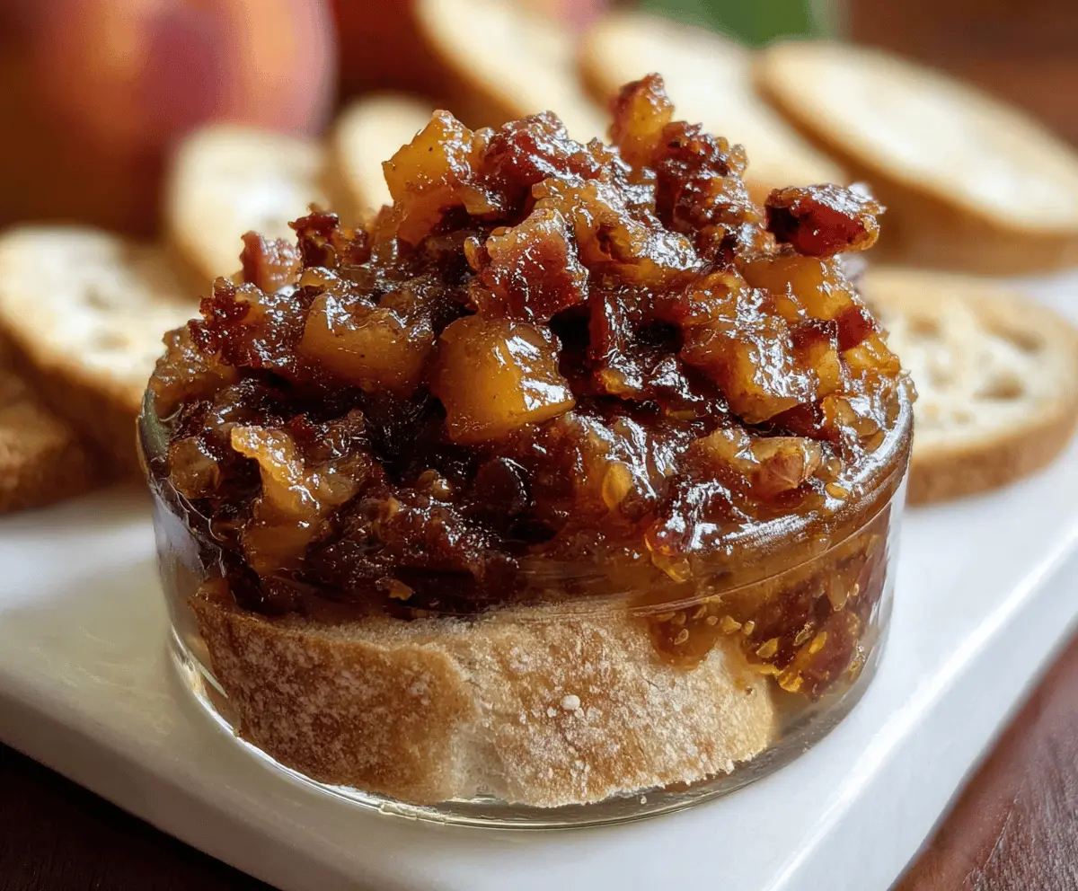Easy Peach Bacon Jam Recipe for Snacks