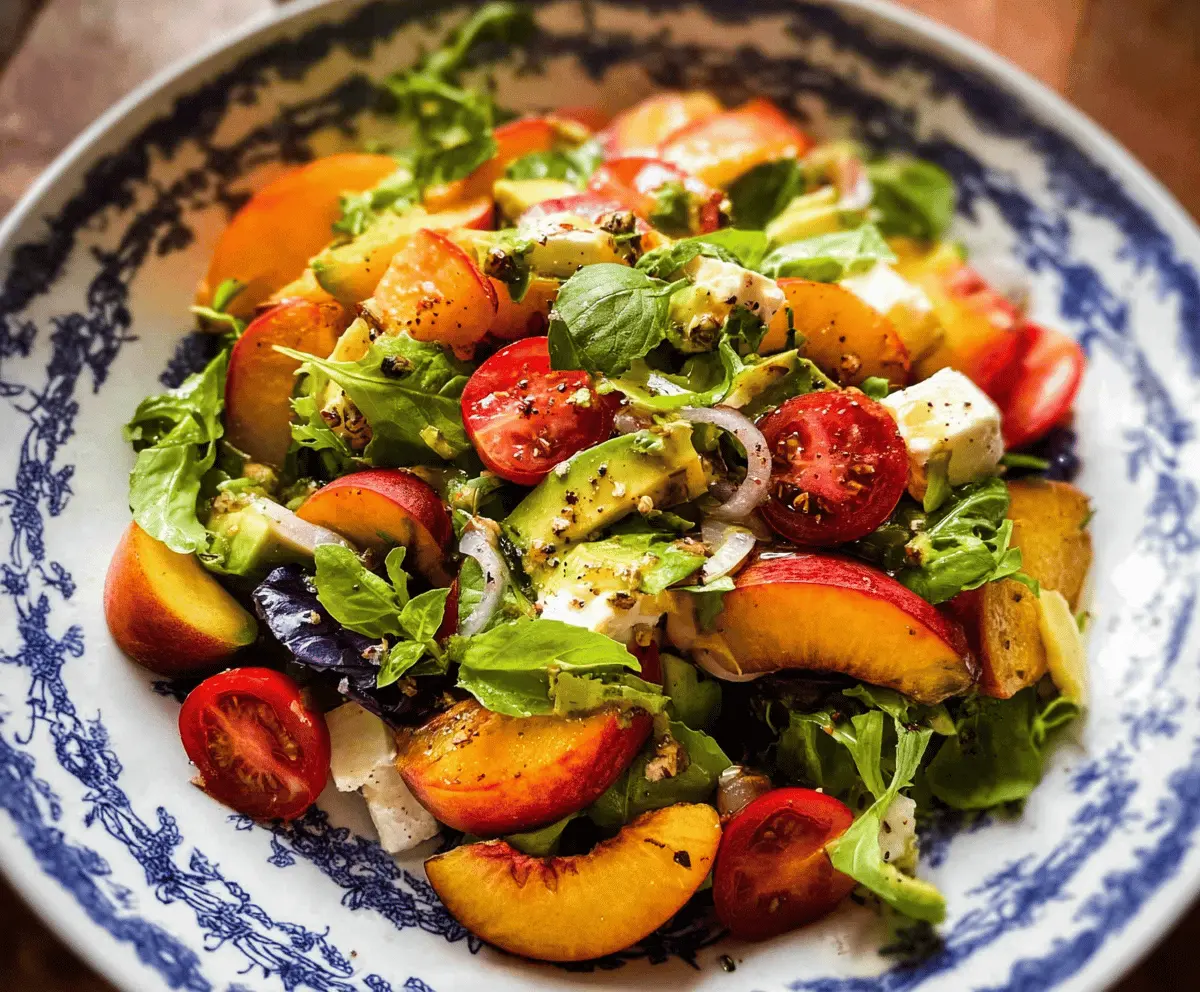 Easy Summer Peach Salad Recipe
