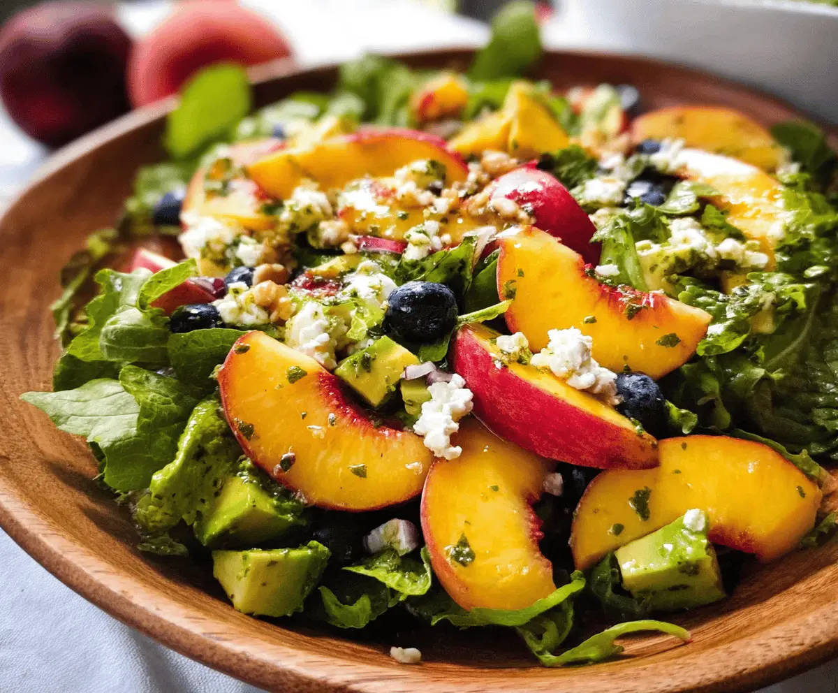 Easy Summer Peach Salad Recipe
