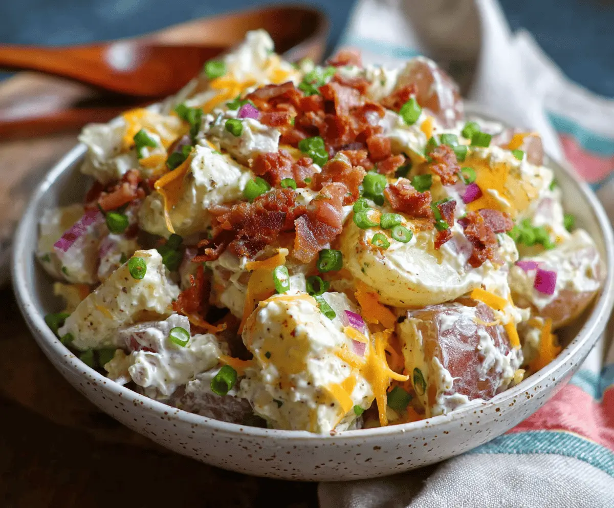 Easy Loaded Baked Potato Salad Recipe