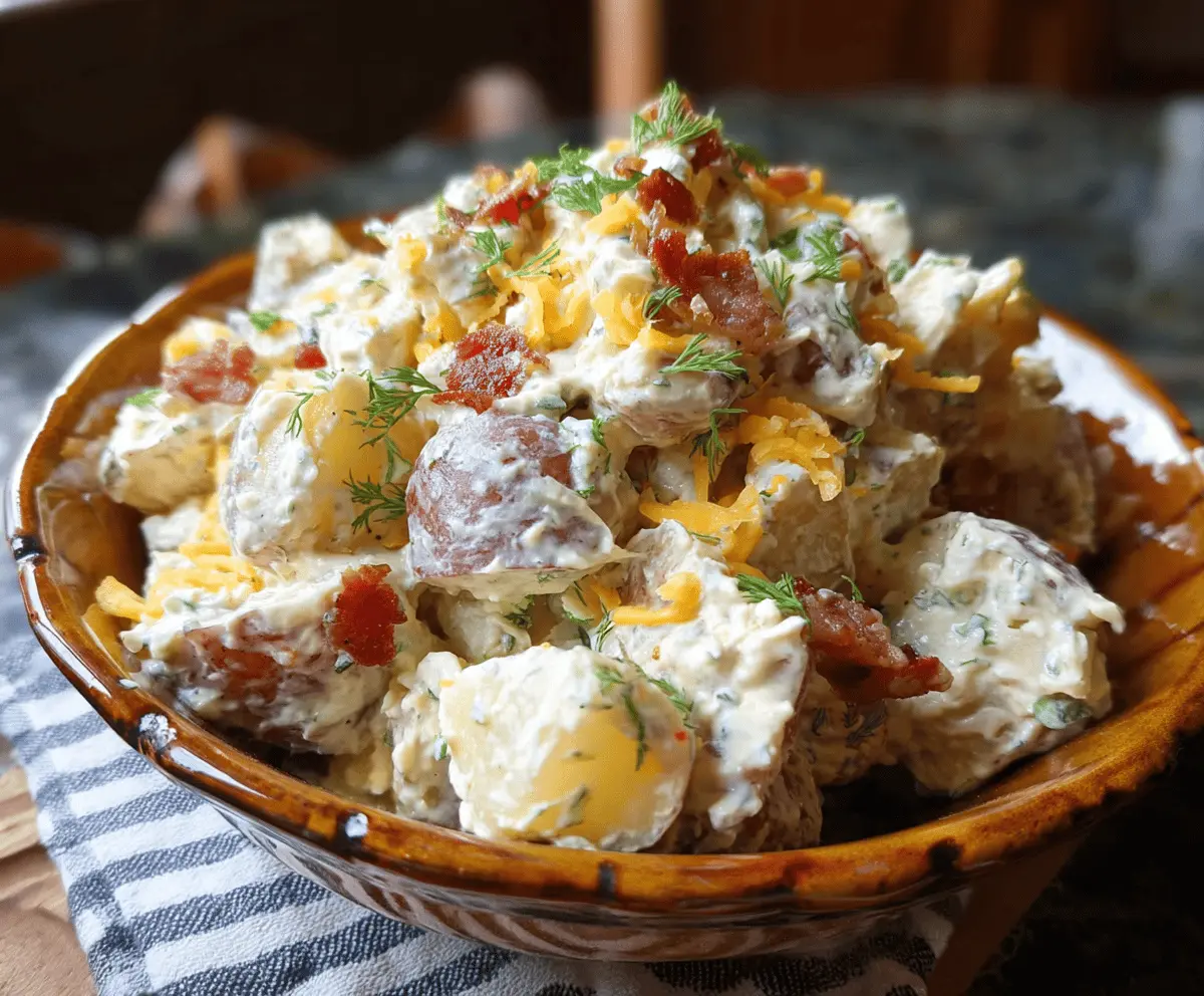 Easy Loaded Baked Potato Salad Recipe