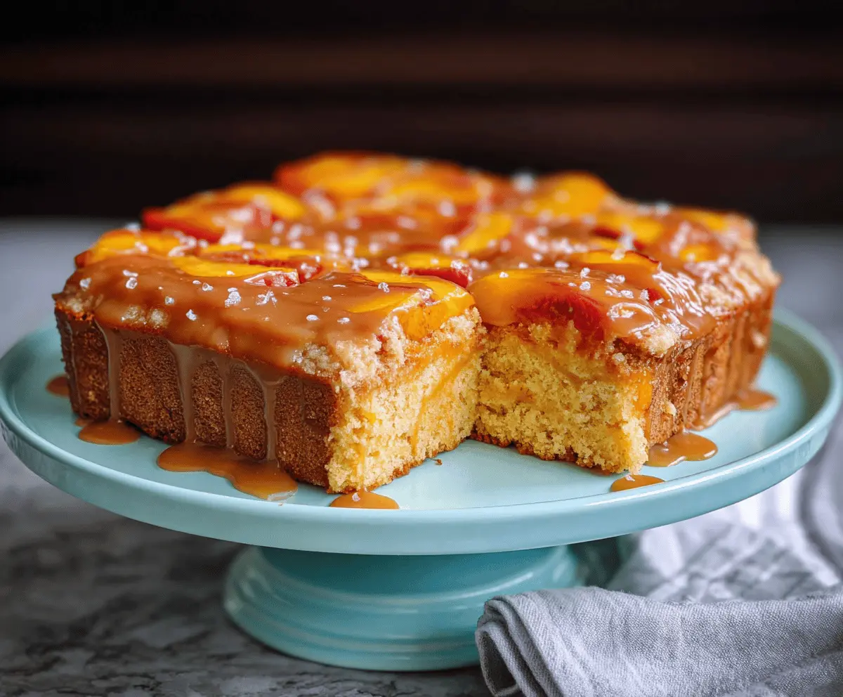 Easy Brown Sugar Peach Cake Recipe