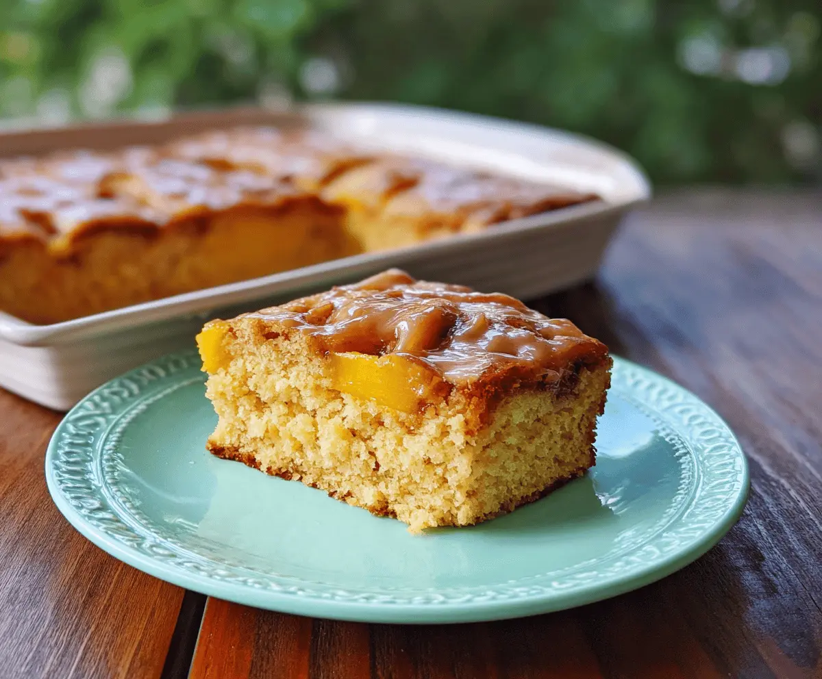 Easy Brown Sugar Peach Cake Recipe