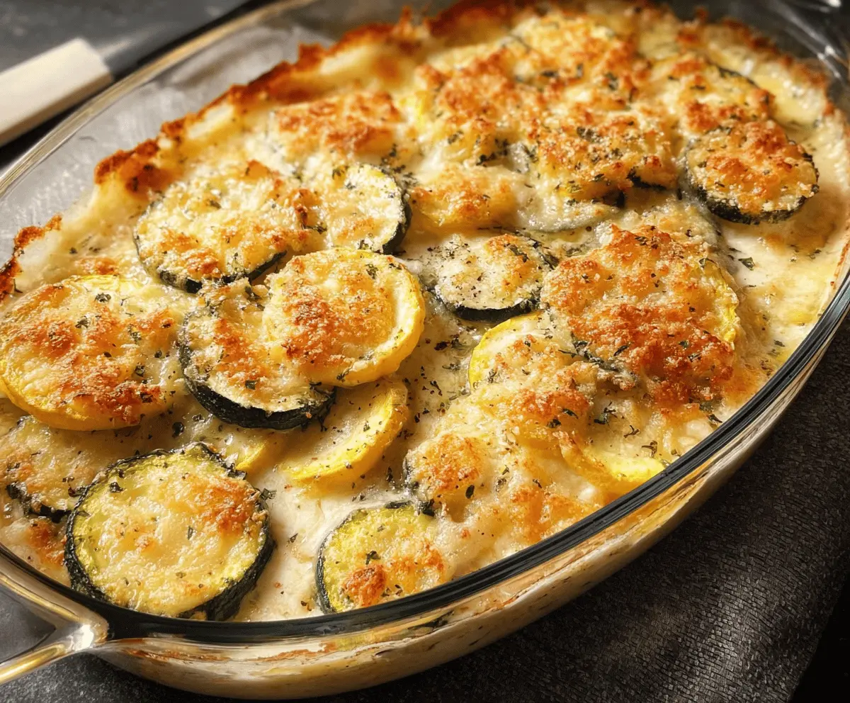 Easy Zucchini and Yellow Squash Au Gratin Recipe