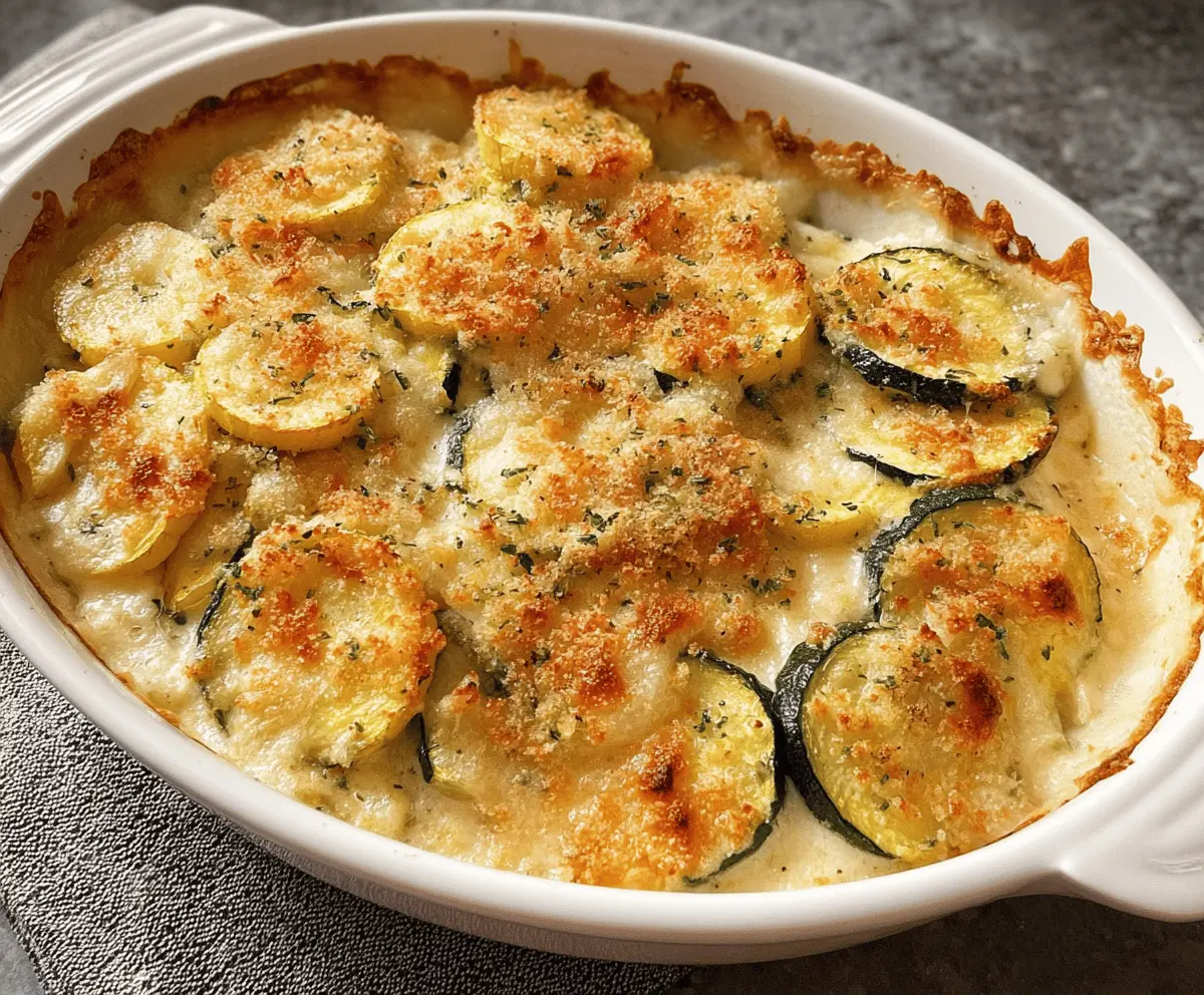 Easy Zucchini and Yellow Squash Au Gratin Recipe