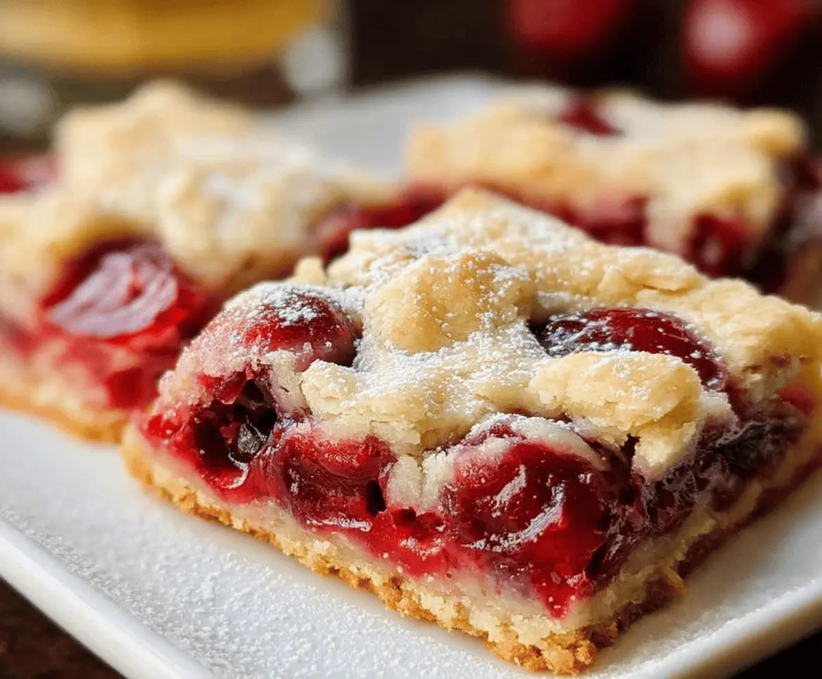 Easy Cherry Pie Bars Recipe for Dessert