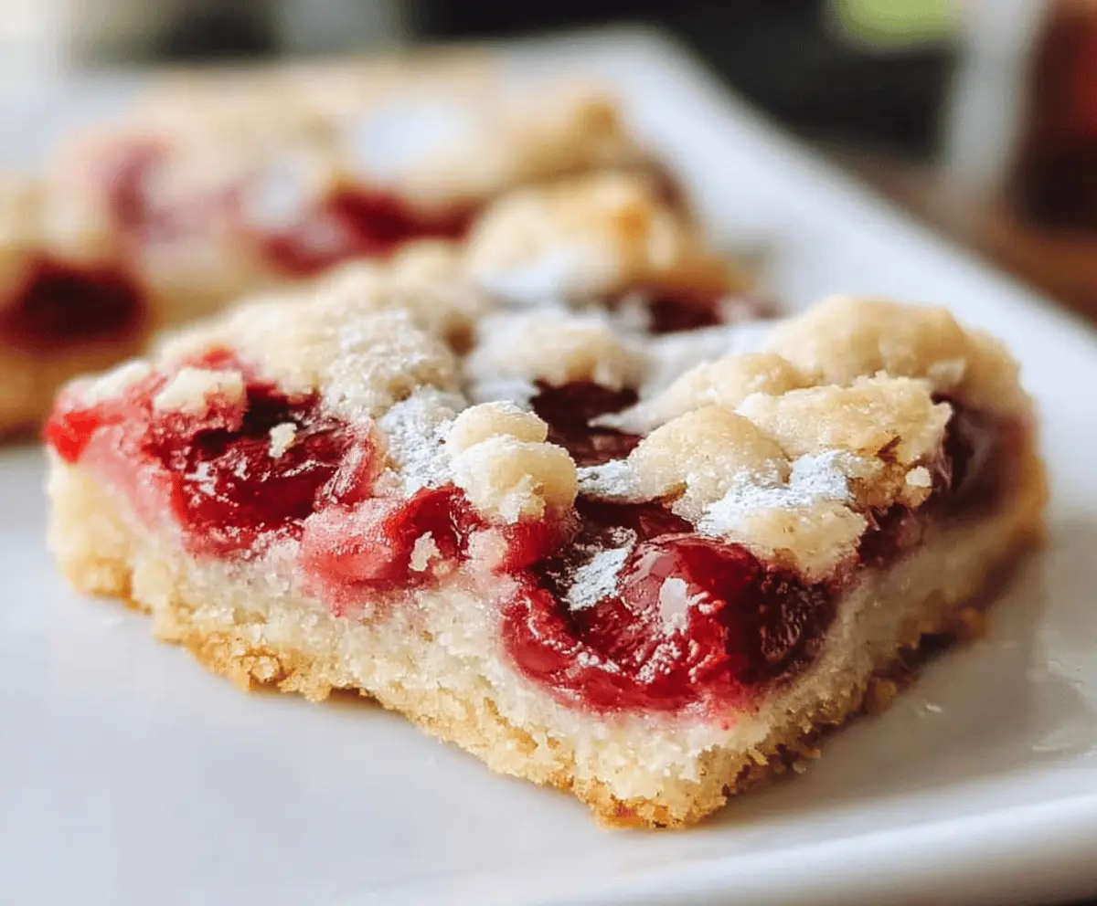 Easy Cherry Pie Bars Recipe for Dessert
