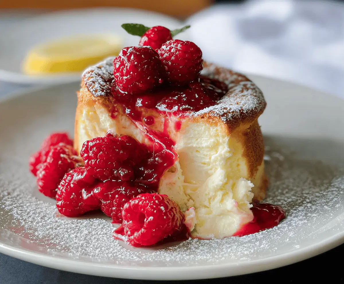 Easy Raspberry Lemon Soufflé Cheesecake Recipe