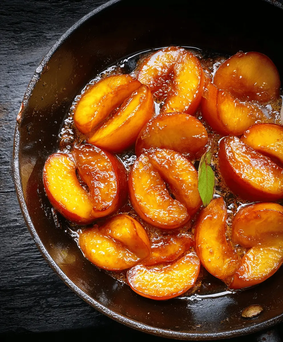 Easy Caramelized Skillet Peaches Recipe