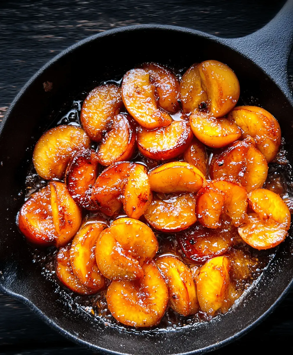 Easy Caramelized Skillet Peaches Recipe