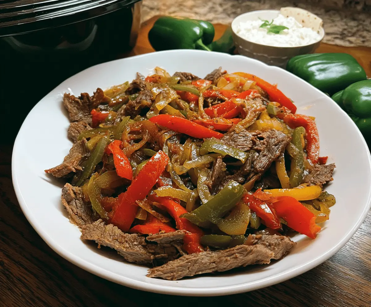 Easy Crock-Pot Steak Fajitas Recipe