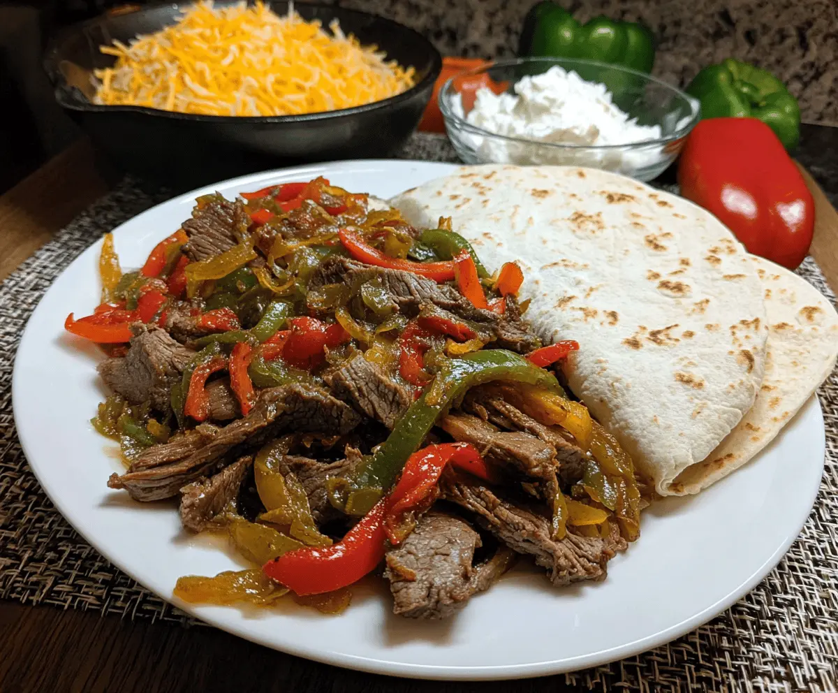 Easy Crock-Pot Steak Fajitas Recipe