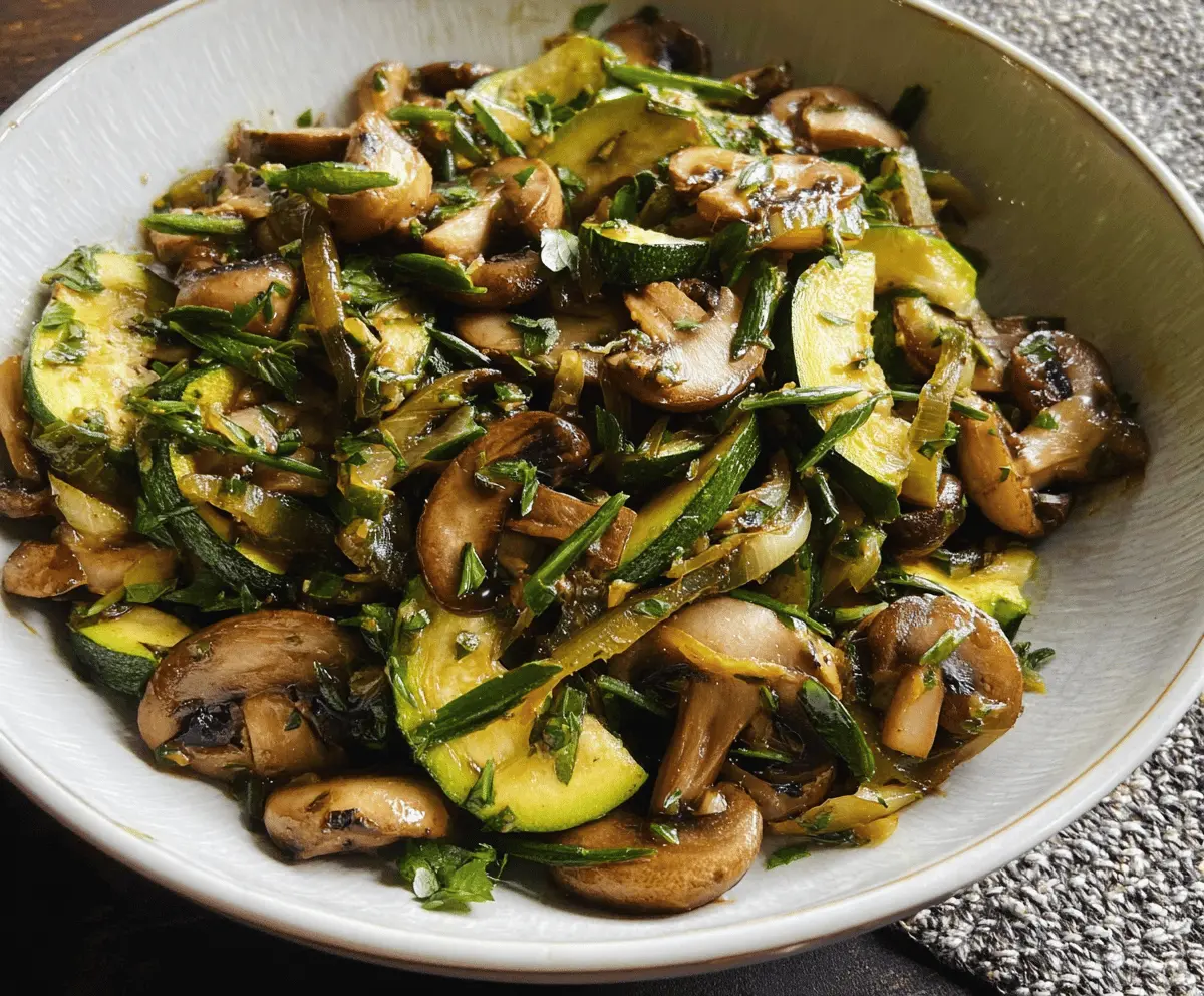 Easy Low-Carb Sautéed Zucchini and Mushrooms