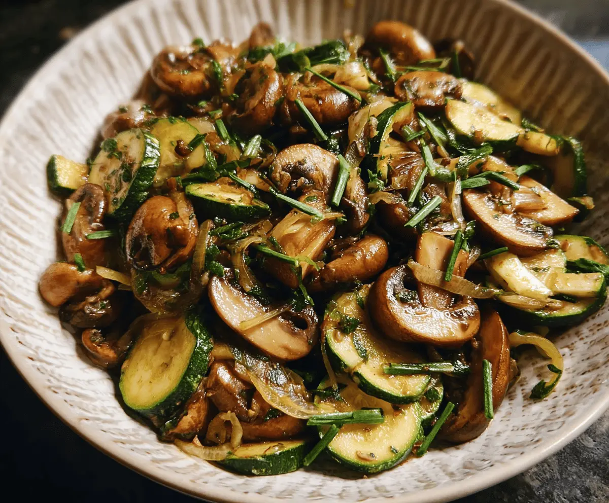 Easy Low-Carb Sautéed Zucchini and Mushrooms