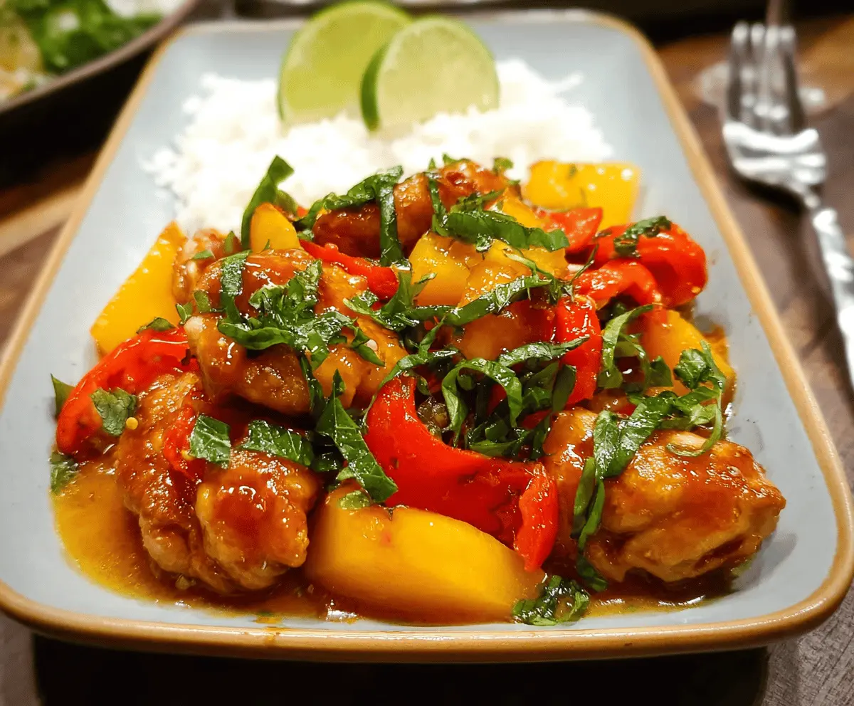 Easy Thai Peach Chicken Recipe