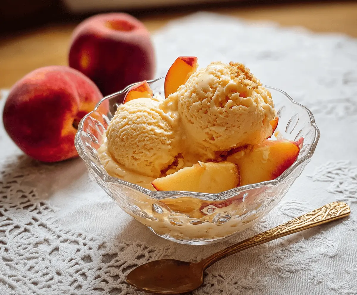 Easy Homemade Peach Ice Cream Recipe