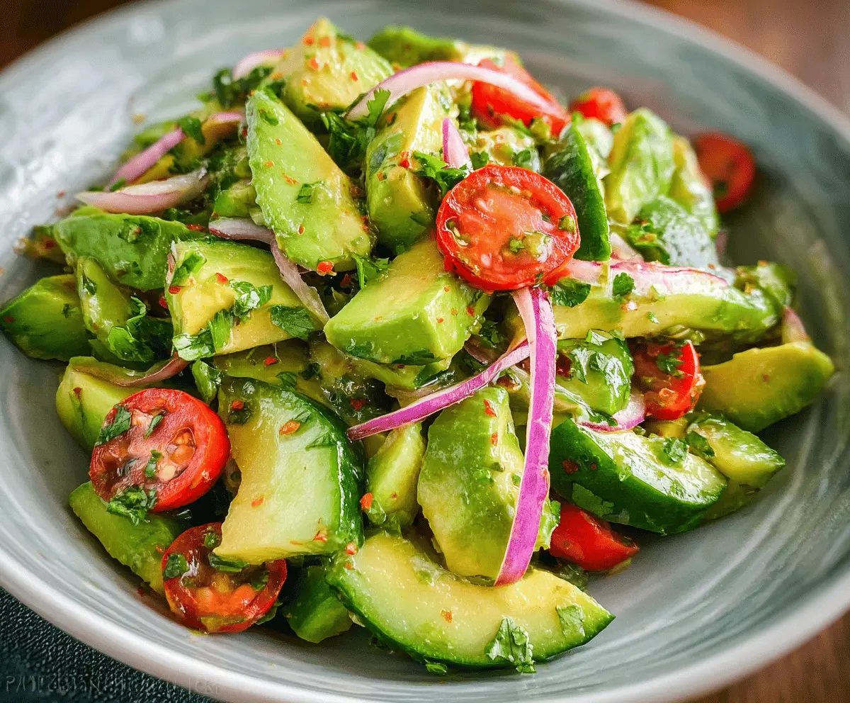 Easy Cucumber Avocado Salad Recipe