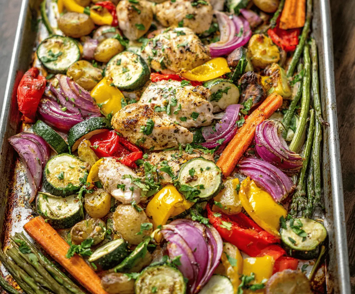 Easy Sheet Pan Chicken with Colorful Veggies