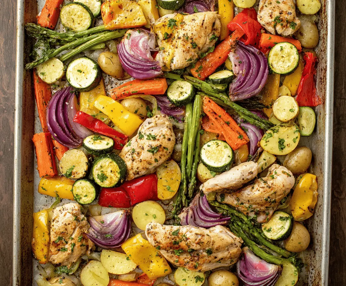 Easy Sheet Pan Chicken with Colorful Veggies
