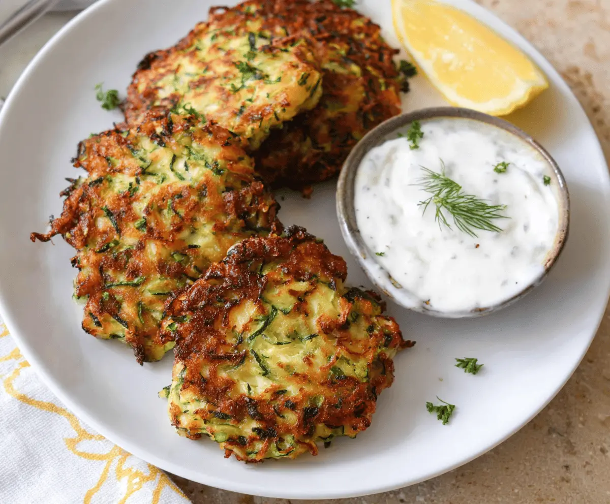 Easy Crispy Zucchini Fritters Recipe