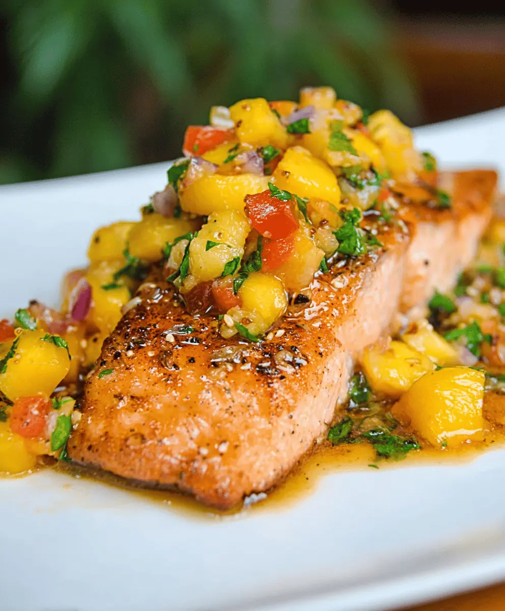Easy Maple Ginger Salmon with Fresh Peach Salsa