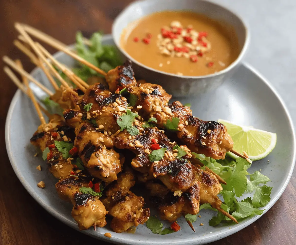 Easy Chicken Satay with Thai Peanut Sauce