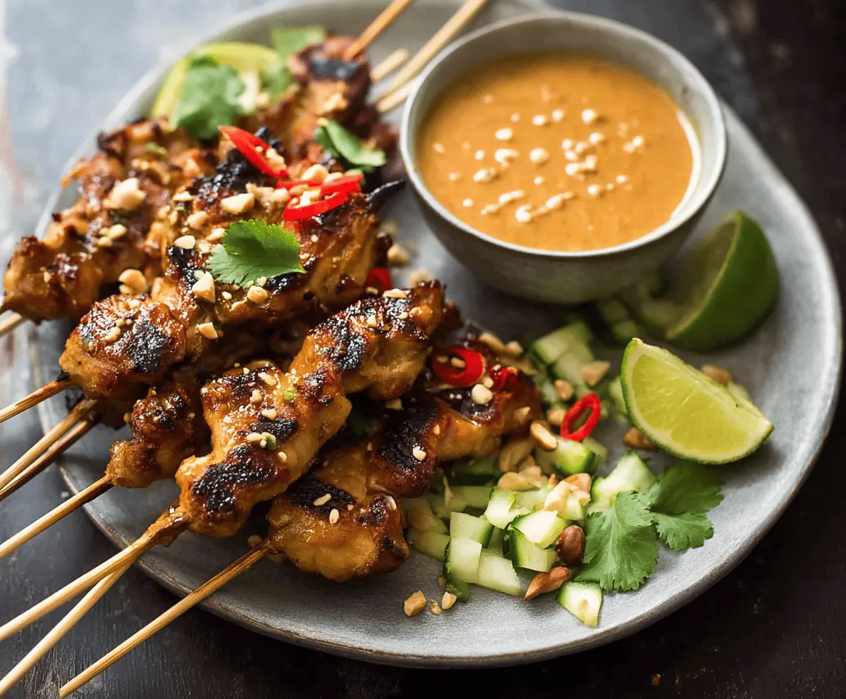 Easy Chicken Satay with Thai Peanut Sauce