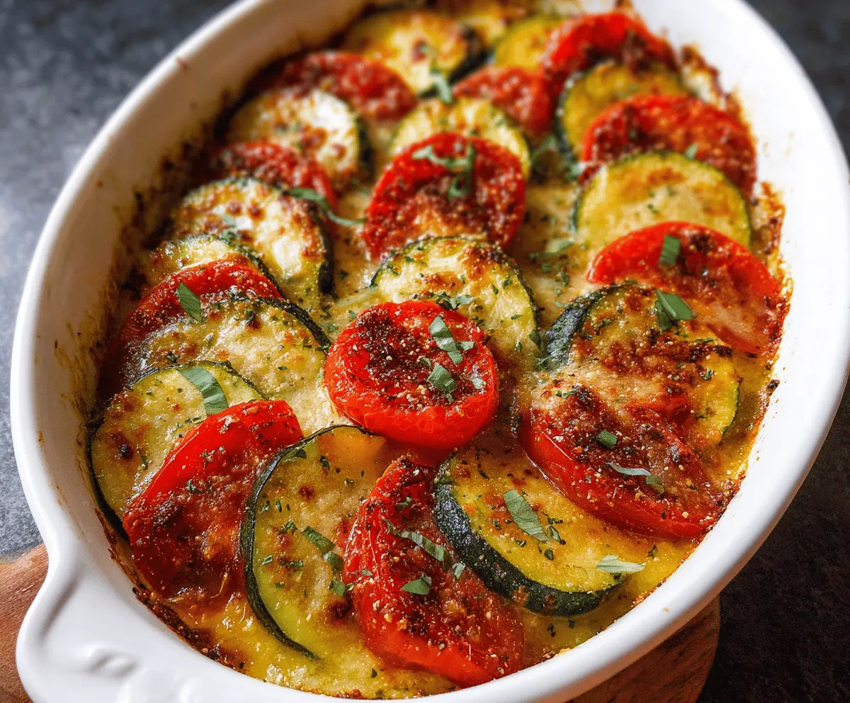 Easy Zucchini Tomato Gratin Recipe