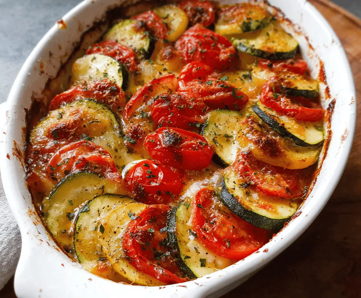 Easy Zucchini Tomato Gratin Recipe