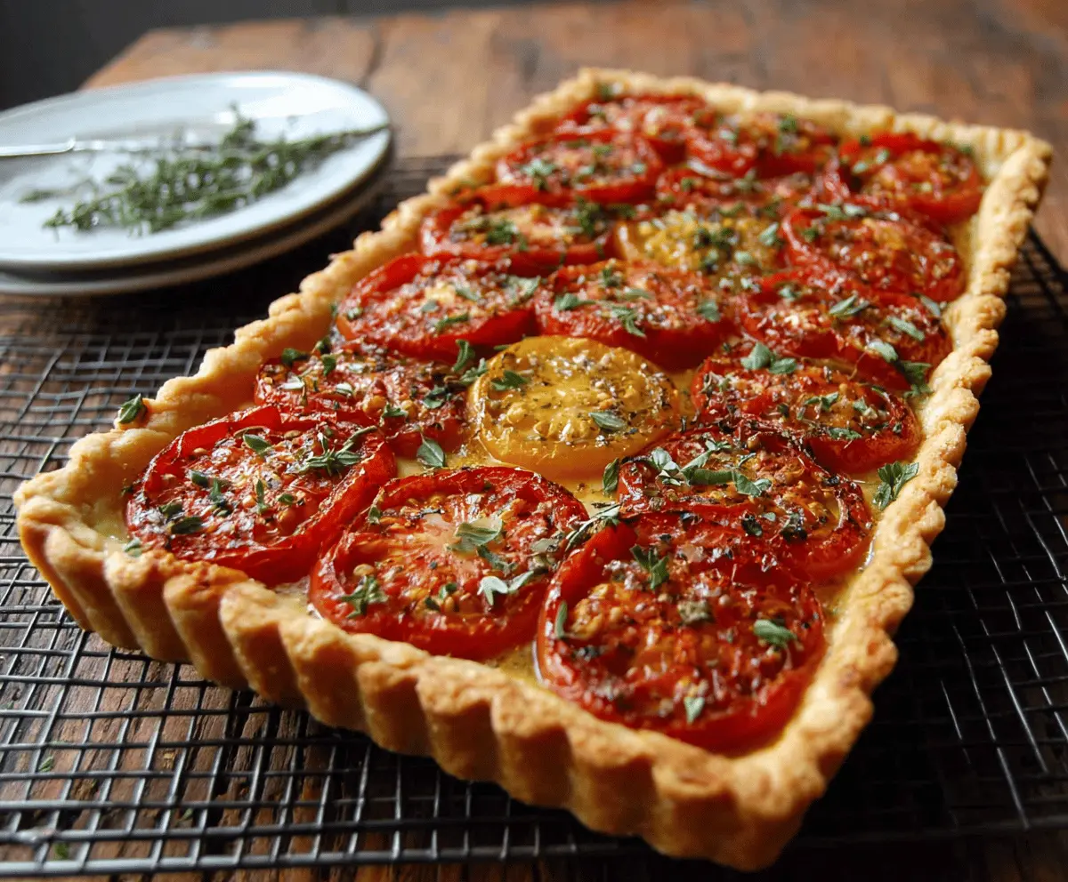 Easy Tomato Tart Recipe with Flaky Crust