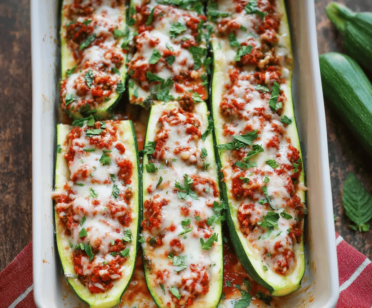 Easy Lasagna Zucchini Boats Recipe