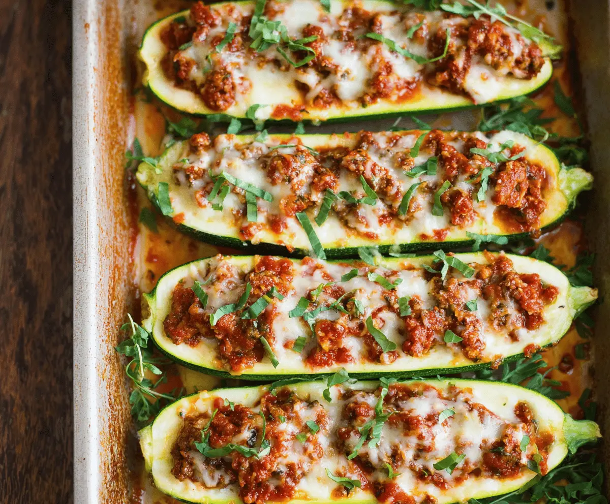 Easy Lasagna Zucchini Boats Recipe