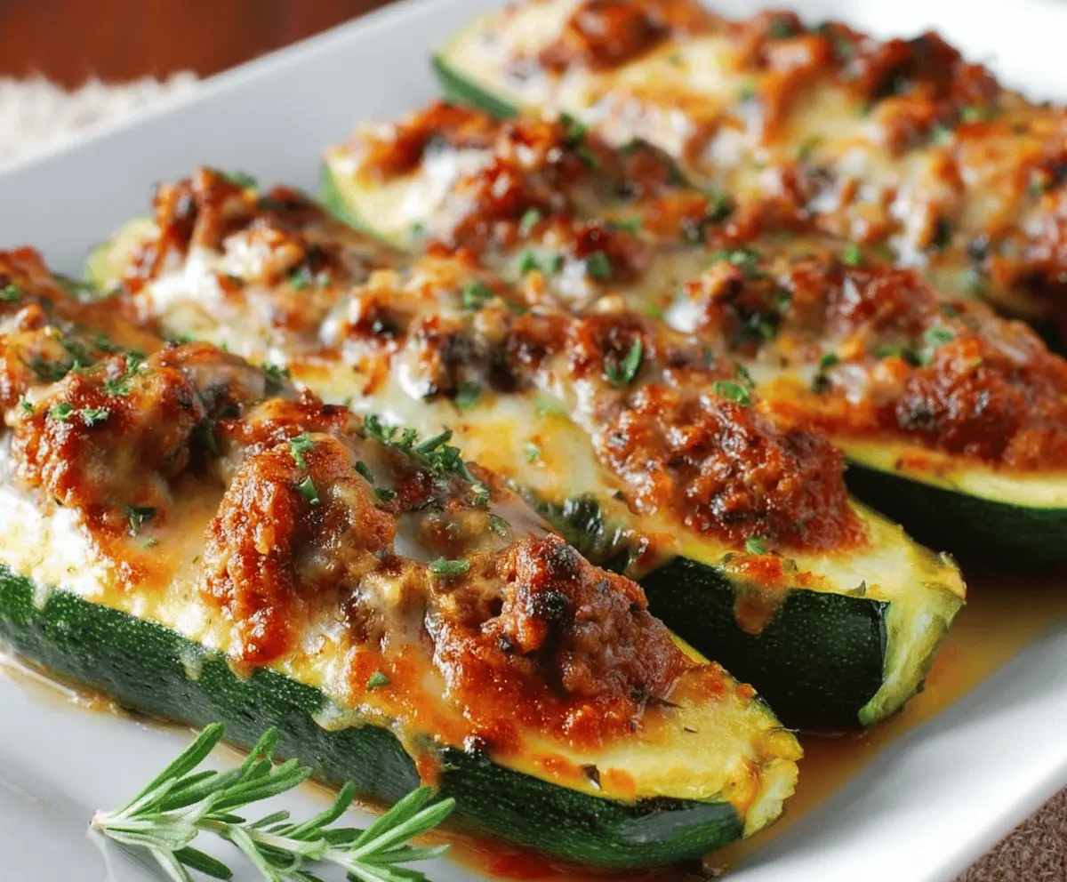 Healthy Stuffed Zucchini Boats Recipe