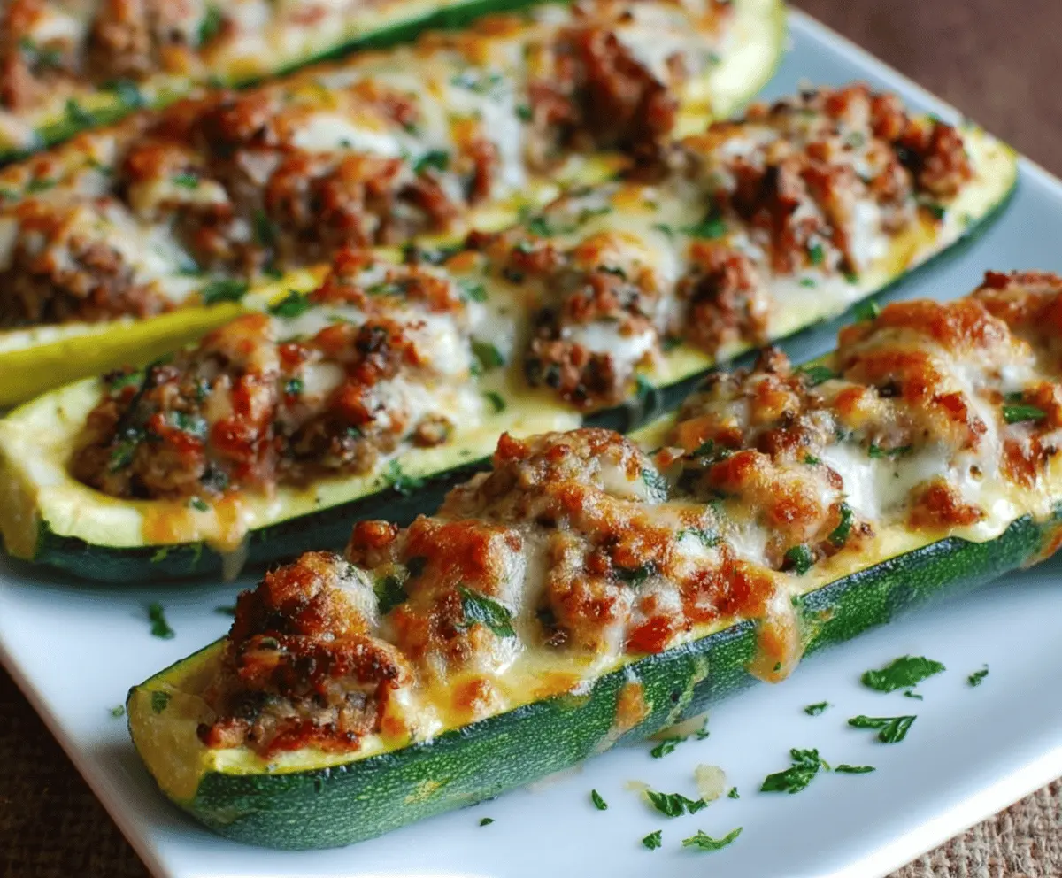 Healthy Stuffed Zucchini Boats Recipe
